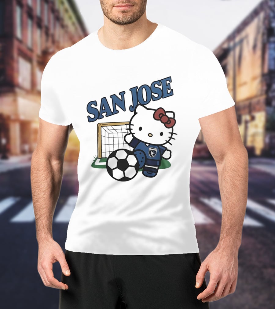 San Jose Earthquakes FC Hello Kitty Soccer Collaboration T-Shirt