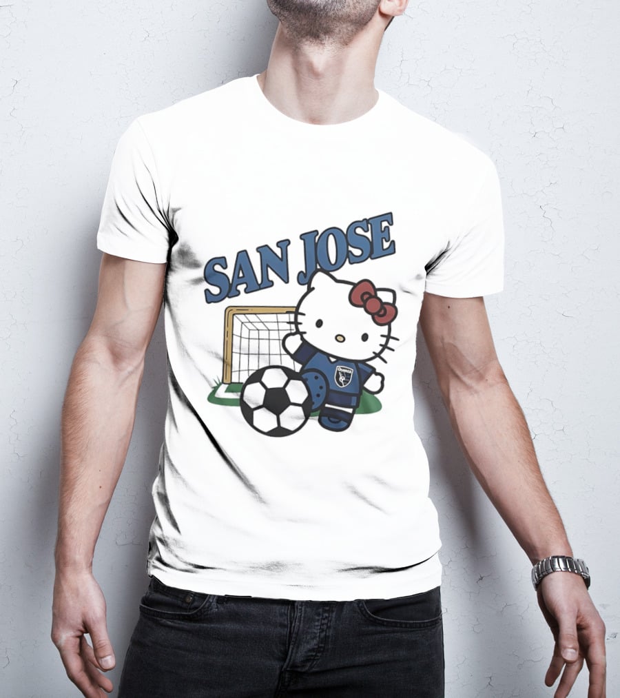 San Jose Earthquakes FC Hello Kitty Soccer Collaboration T-Shirt