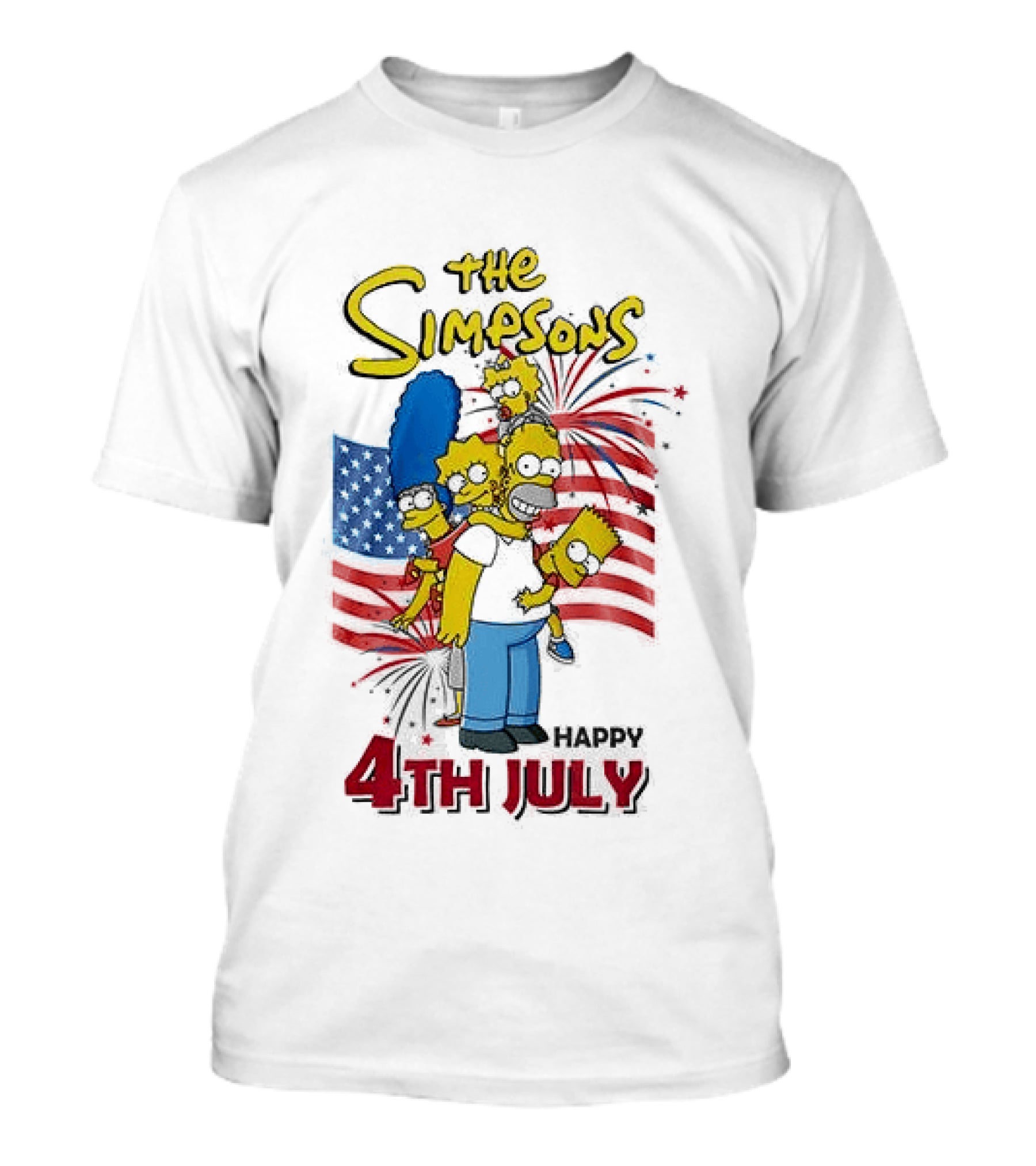 The Simpsons 4th July 250th USA Anniversary Celebration T-Shirt
