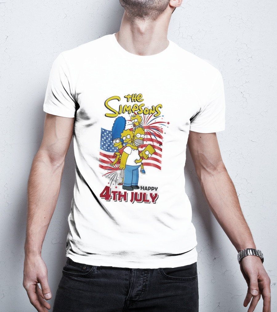 The Simpsons 4th July 250th USA Anniversary Celebration T-Shirt