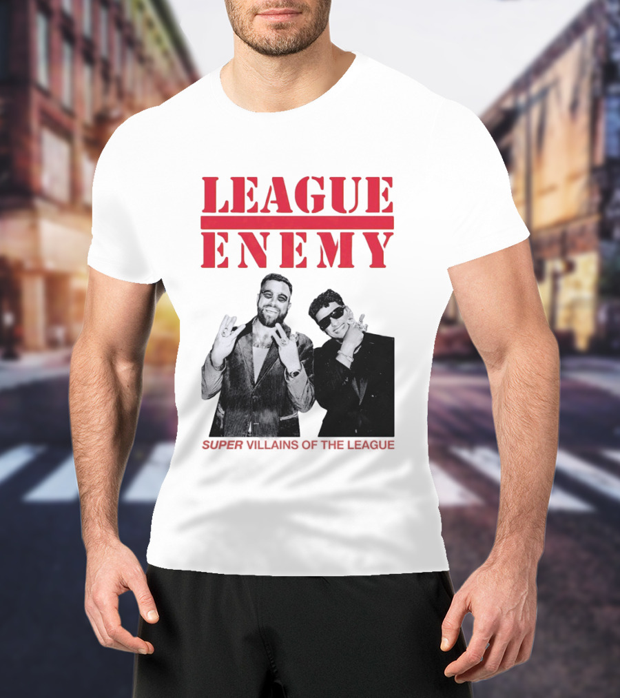 League Enemy Super Villains Of The League Patrick Mahomes Travis Kelce T-Shirt