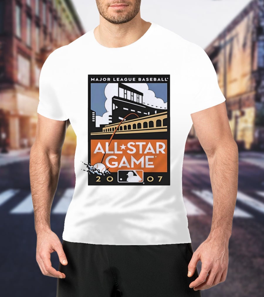 Major League Baseball All Star Game 2007 Stadium Illustrations T-Shirt