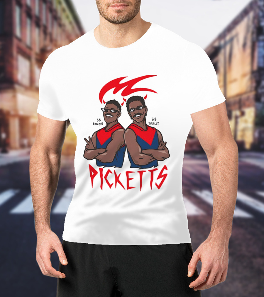 Melbourne Demons 36 Kozzie 33 Trelly Picketts AFL T-Shirt
