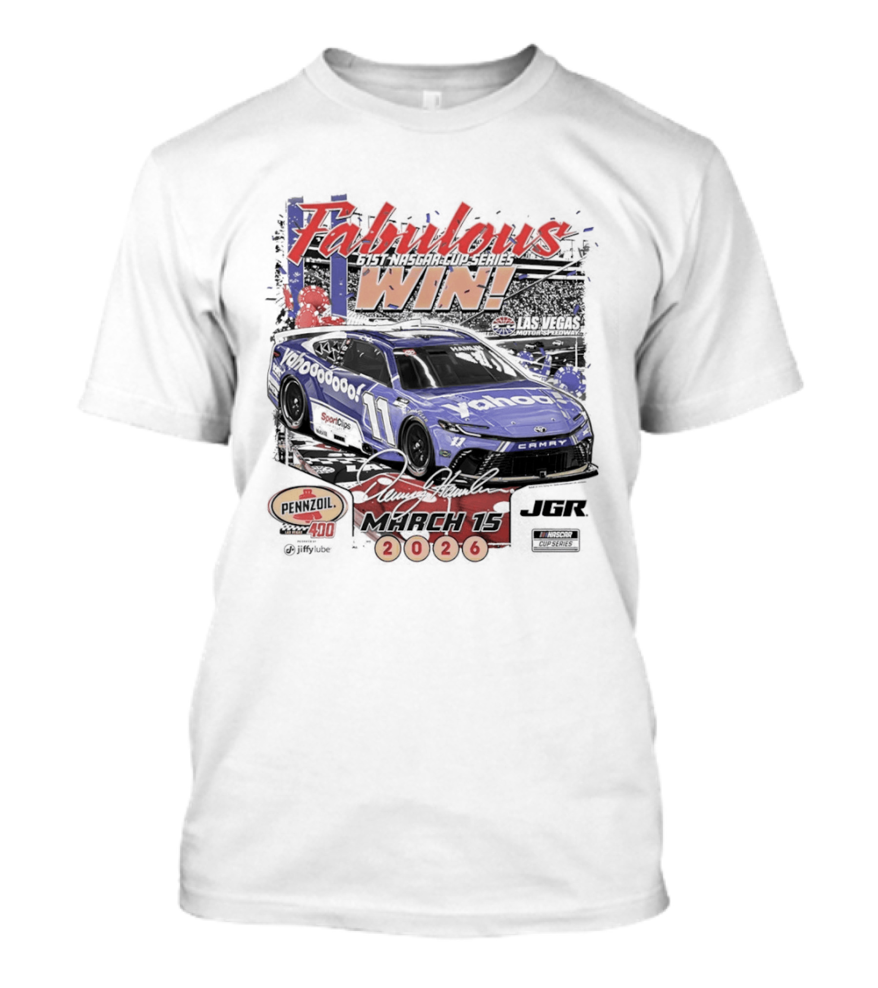 Fabulous Win Denny Hamlin Nascar Cup Series March 15 2026 T-Shirt