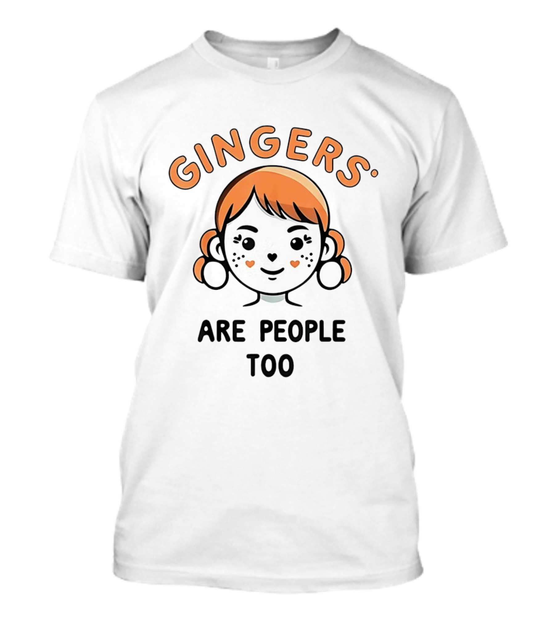Gingers Are People Too Cartoon Face T-Shirt