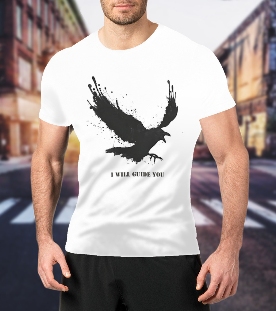 Raven I Will Guide You Splatter T-Shirt