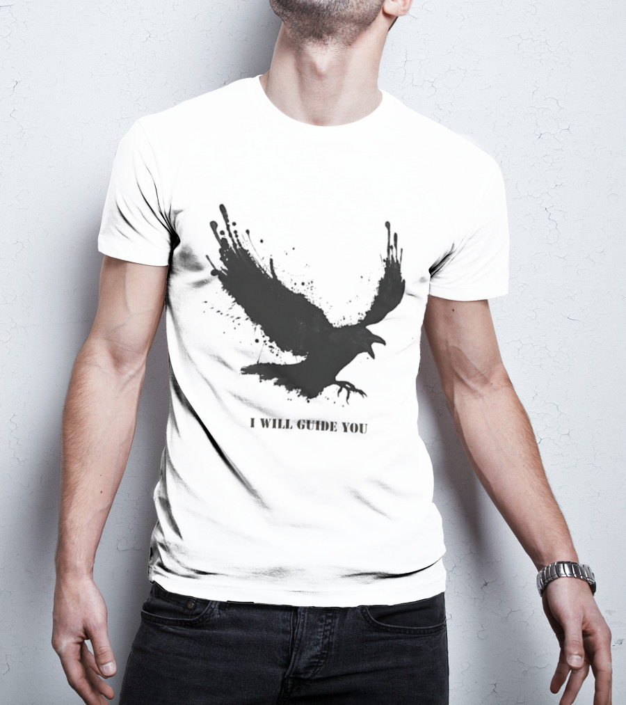 Raven I Will Guide You Splatter T-Shirt