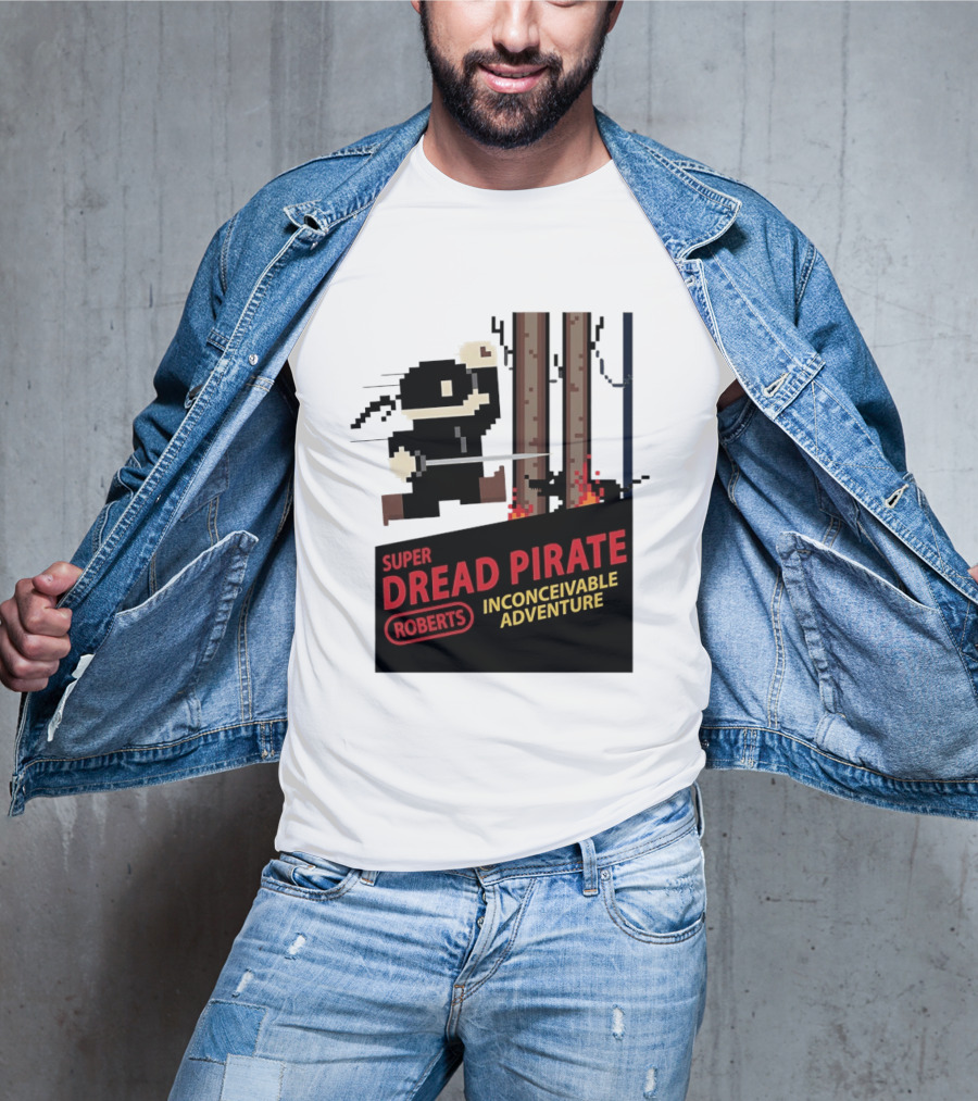 Super Dread Pirate Roberts Inconceivable Adventure The Princess Bride X Super Mario Bros Cartridge T-Shirt