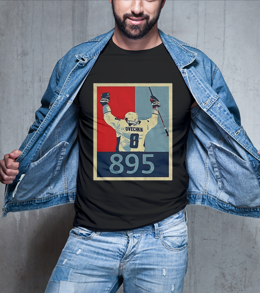 Ovechkin 895 Washington Capitals Hockey Record T-Shirt