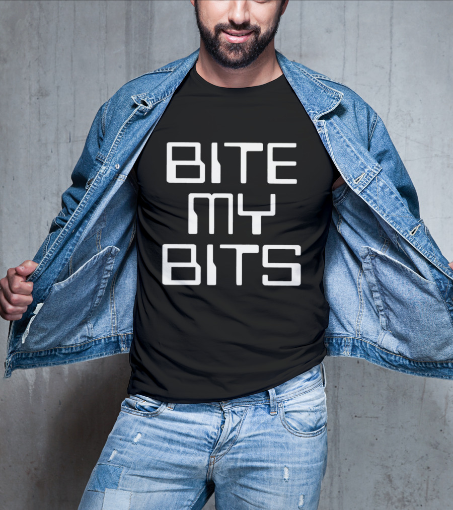 Bite My Bits Tech Humor And Clever Wordplay T-Shirt