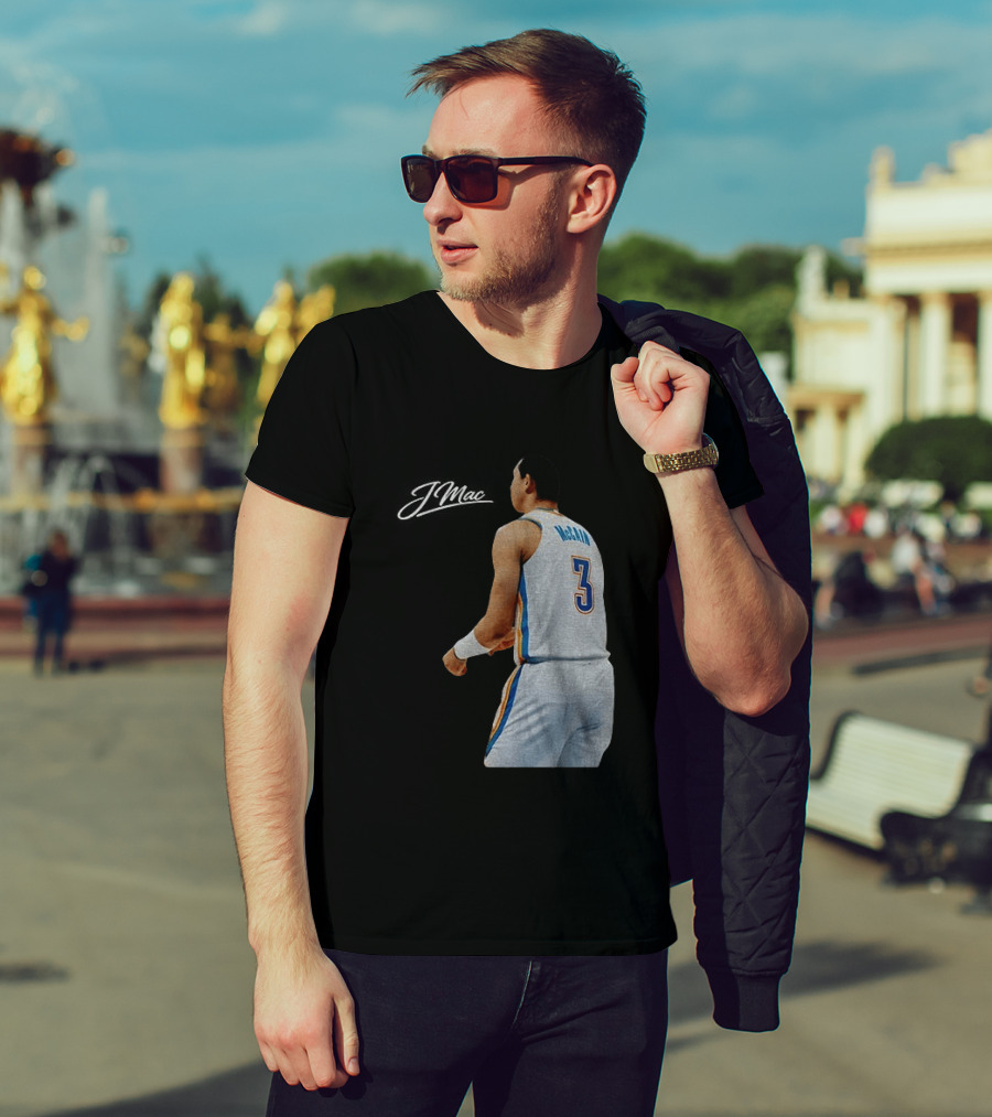 Jared McCain Oklahoma City Thunder Basketball NBA Number 3 Jersey T-Shirt