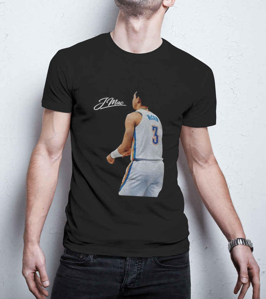 Jared McCain Oklahoma City Thunder Basketball NBA Number 3 Jersey T-Shirt