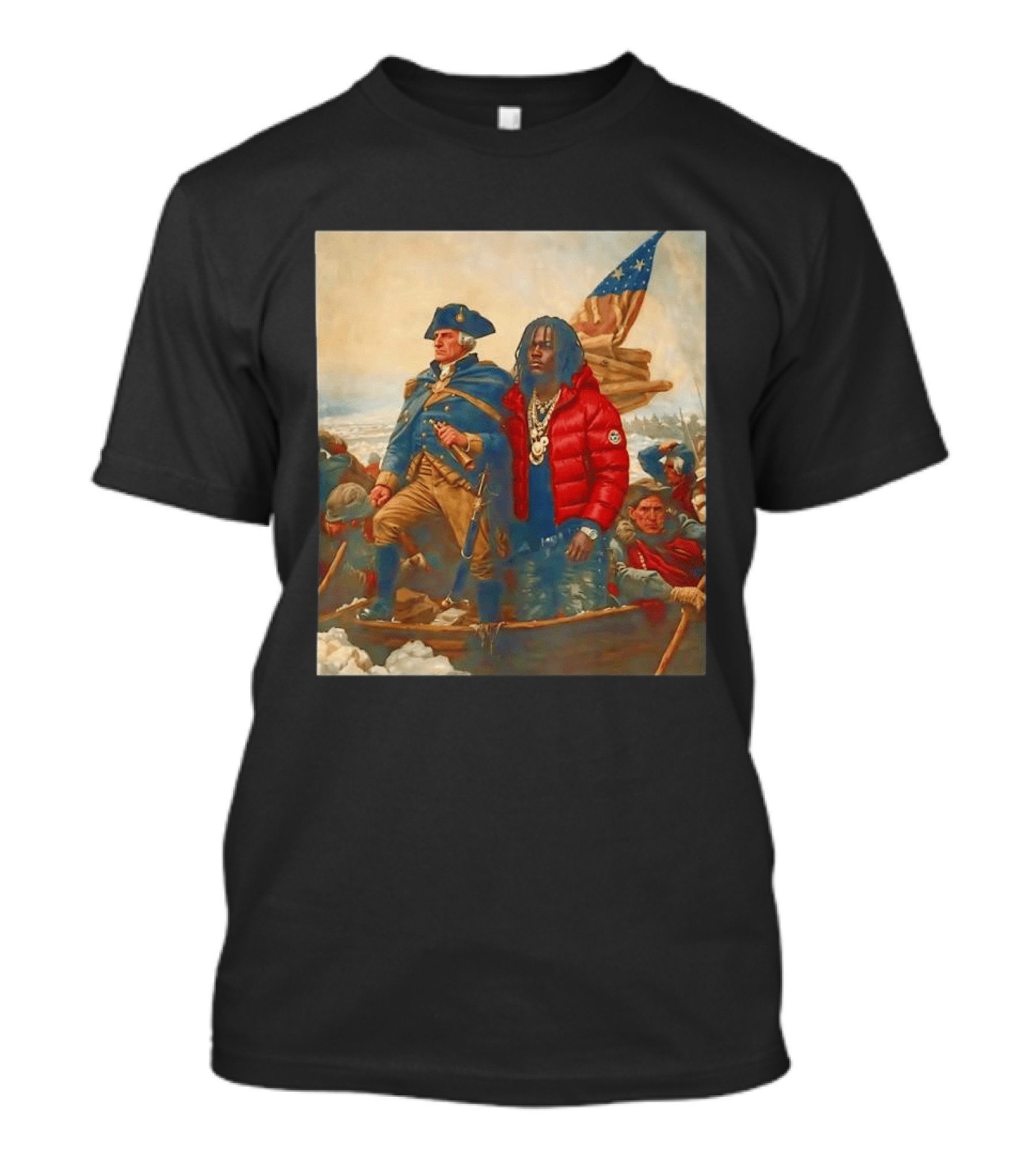 Washington Crossing The Delaware With Chief Keef Collaboration T-Shirt