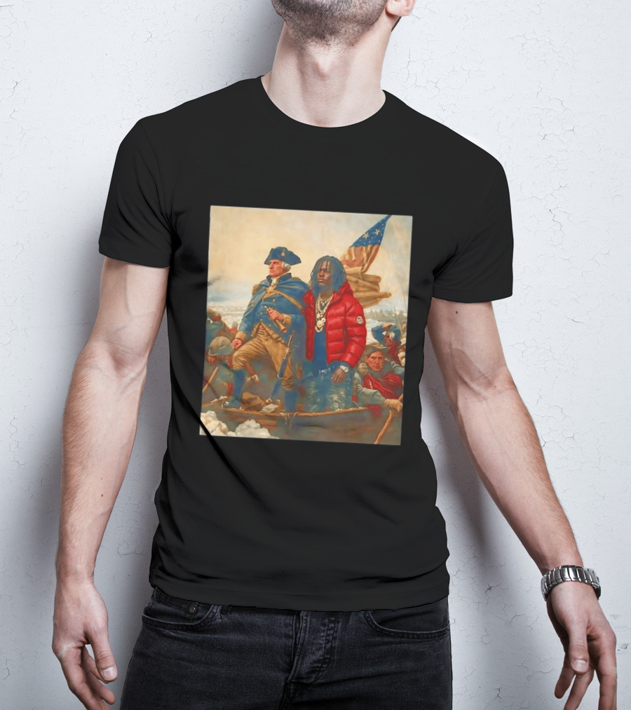 Washington Crossing The Delaware With Chief Keef Collaboration T-Shirt