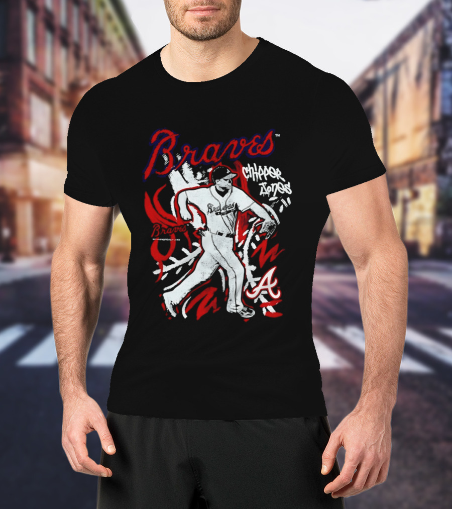 Atlanta Braves Chipper Jones Chalked Up Player T-Shirt