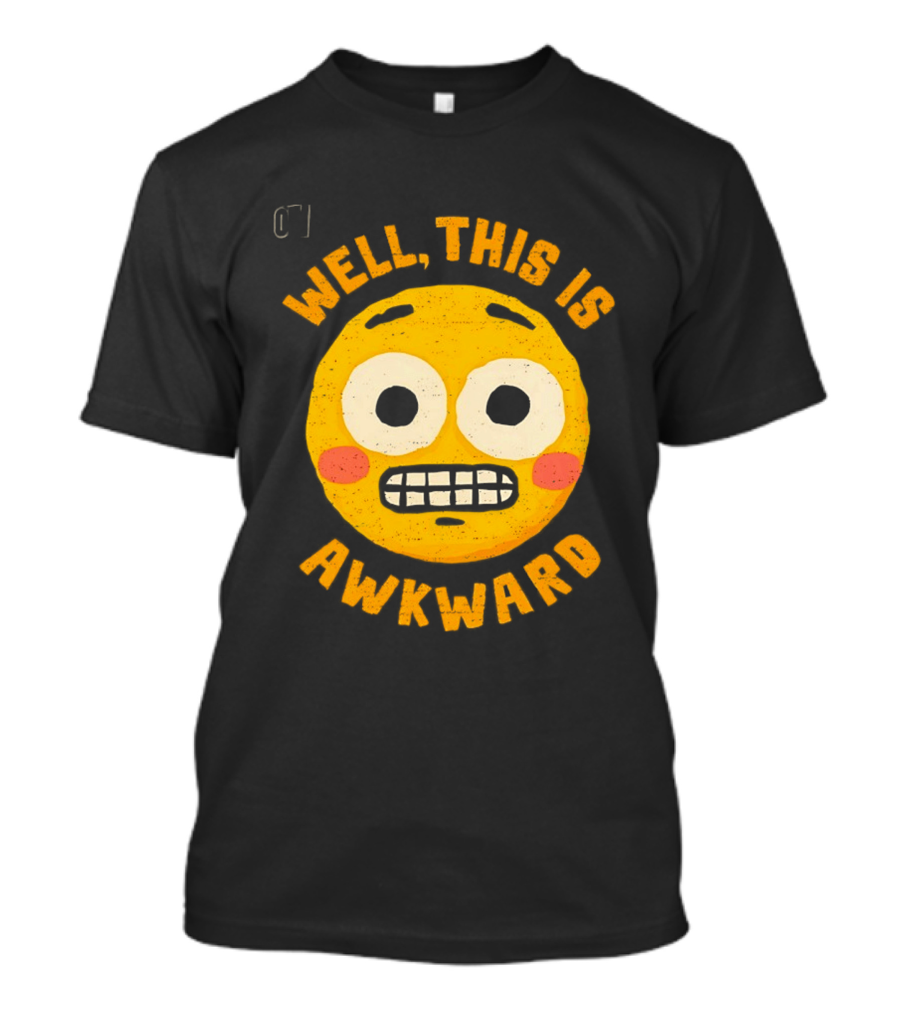 Well This Is Awkward Emoji Expression T-Shirt