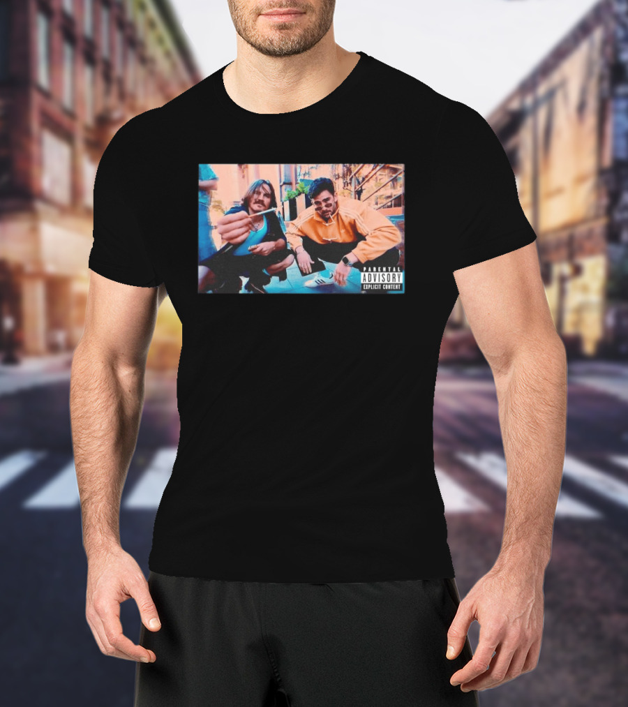 Parental Advisory Hasan Piker And Ethan Street Style Retro Photo T-Shirt