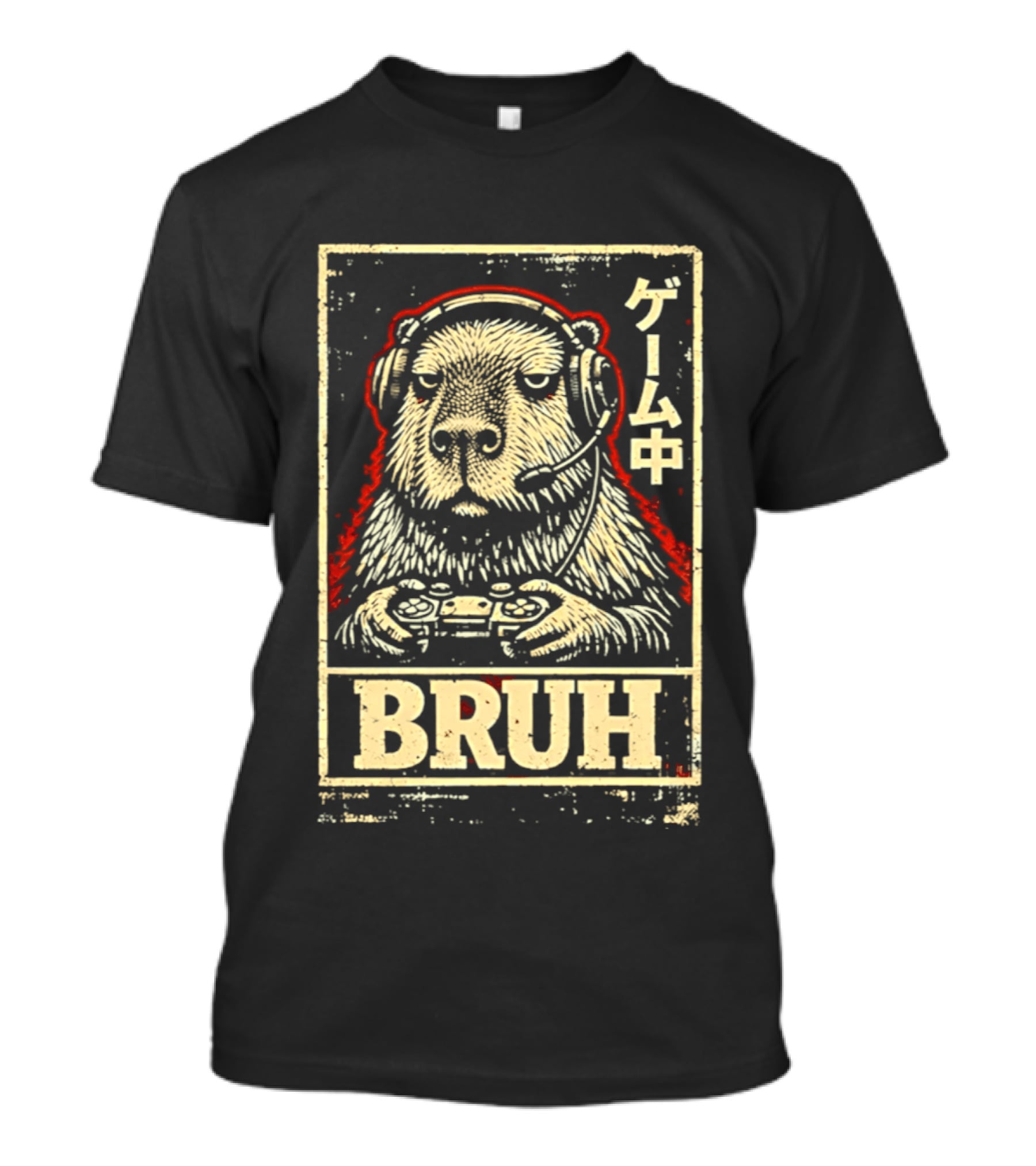 Bruh Capybara Gamer Meme Video Games T-Shirt