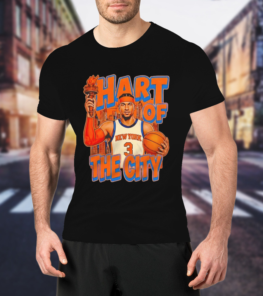 New York Knicks Josh Hart Of The City Basketball Torch Player T-Shirt