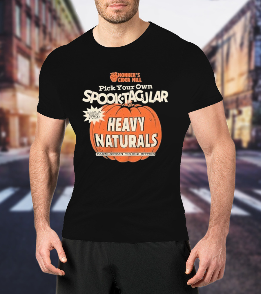 Hohner's Cider Mill Pick Your Own Spooktacular Heavy Naturals Pumpkin T-Shirt