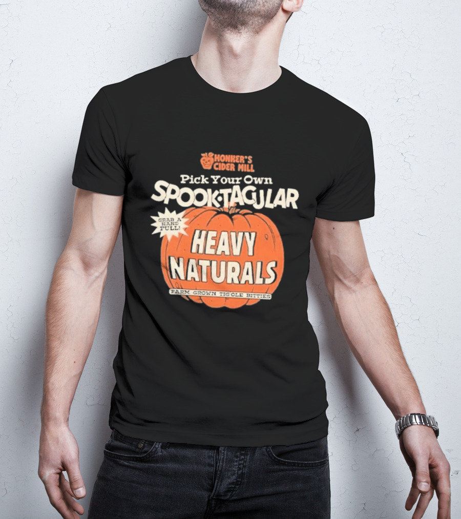 Hohner's Cider Mill Pick Your Own Spooktacular Heavy Naturals Pumpkin T-Shirt