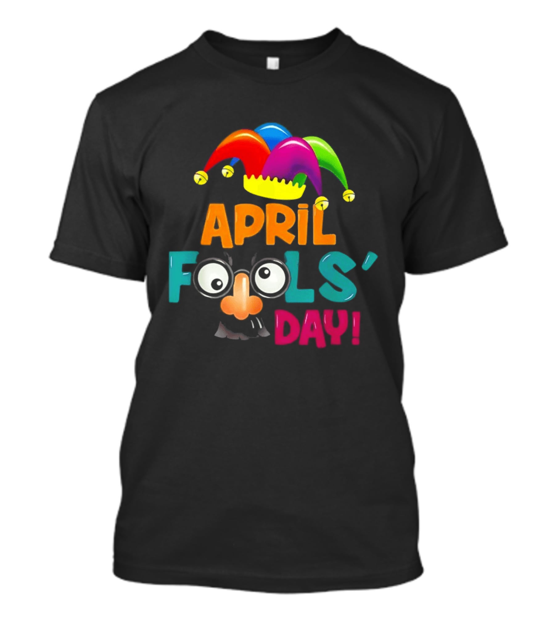 April Fools' Day Jester Hat Nose Glasses T-Shirt
