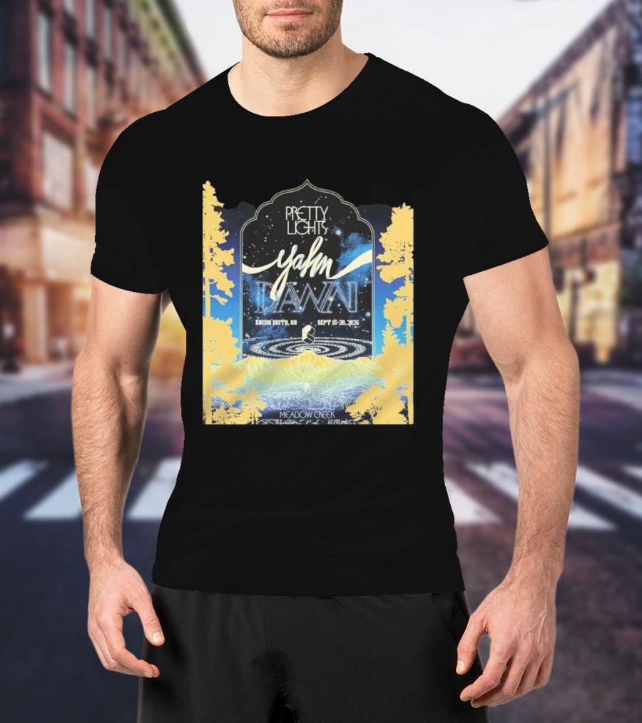 Pretty Lights Yahn Dawn 2026 Buena Vista Colorado Meadow Creek September 18 20 Event T-Shirt