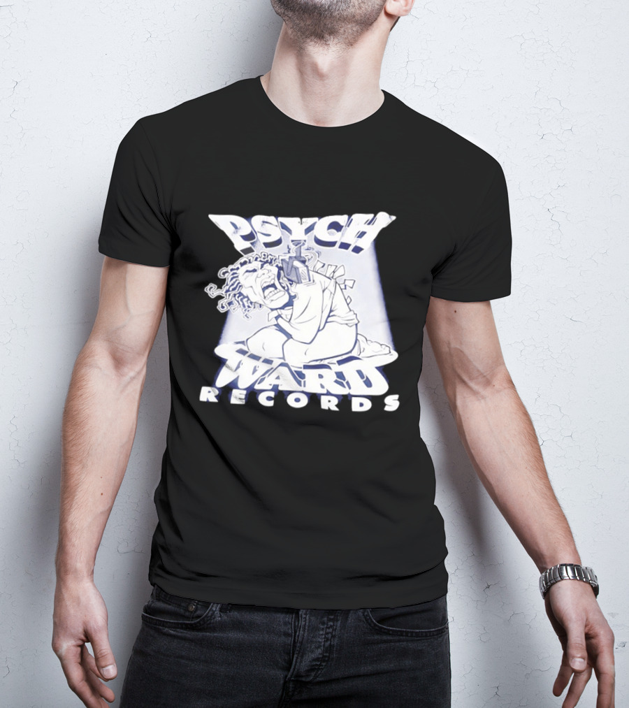 Psych Ward Records Crying Character With Microphone T-Shirt