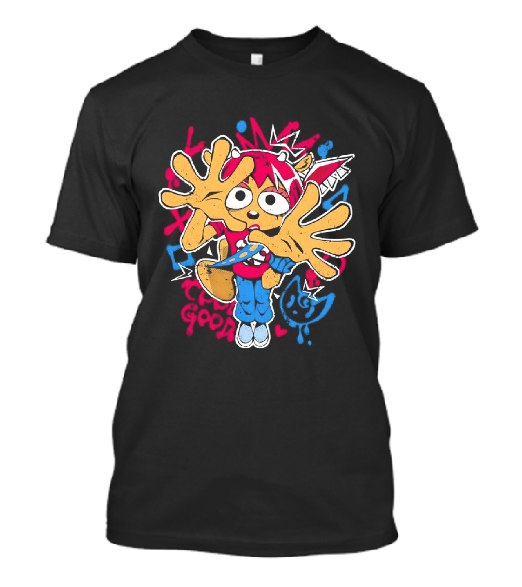 Lammy Metal Girly Vibrant Cartoon Character With Playful Expression And Colorful Burst T-Shirt