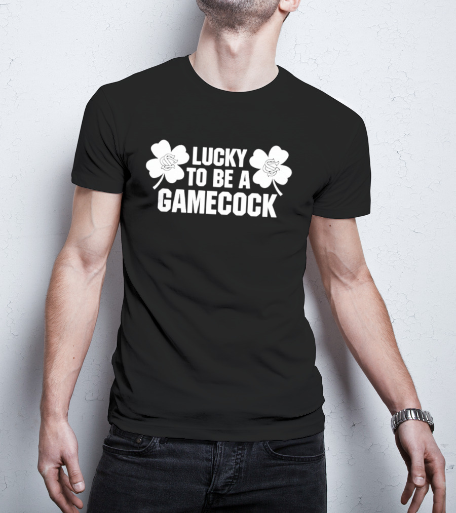 Lucky To Be A Gamecock Clover Fan Pride T-Shirt