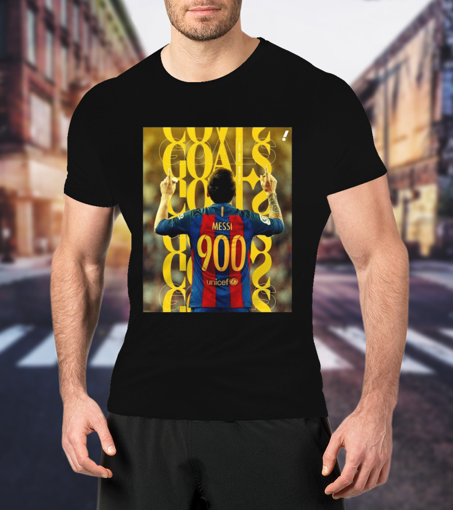 Messi 900 Goals Unicef Barcelona Jersey T-Shirt