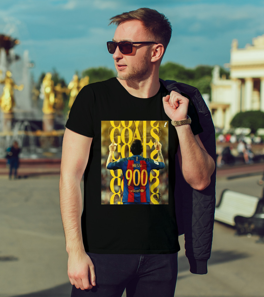 Messi 900 Goals Unicef Barcelona Jersey T-Shirt