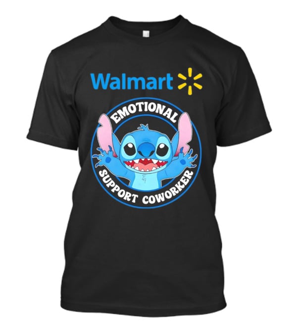 Walmart Stitch Emotional Support Coworker T-Shirt