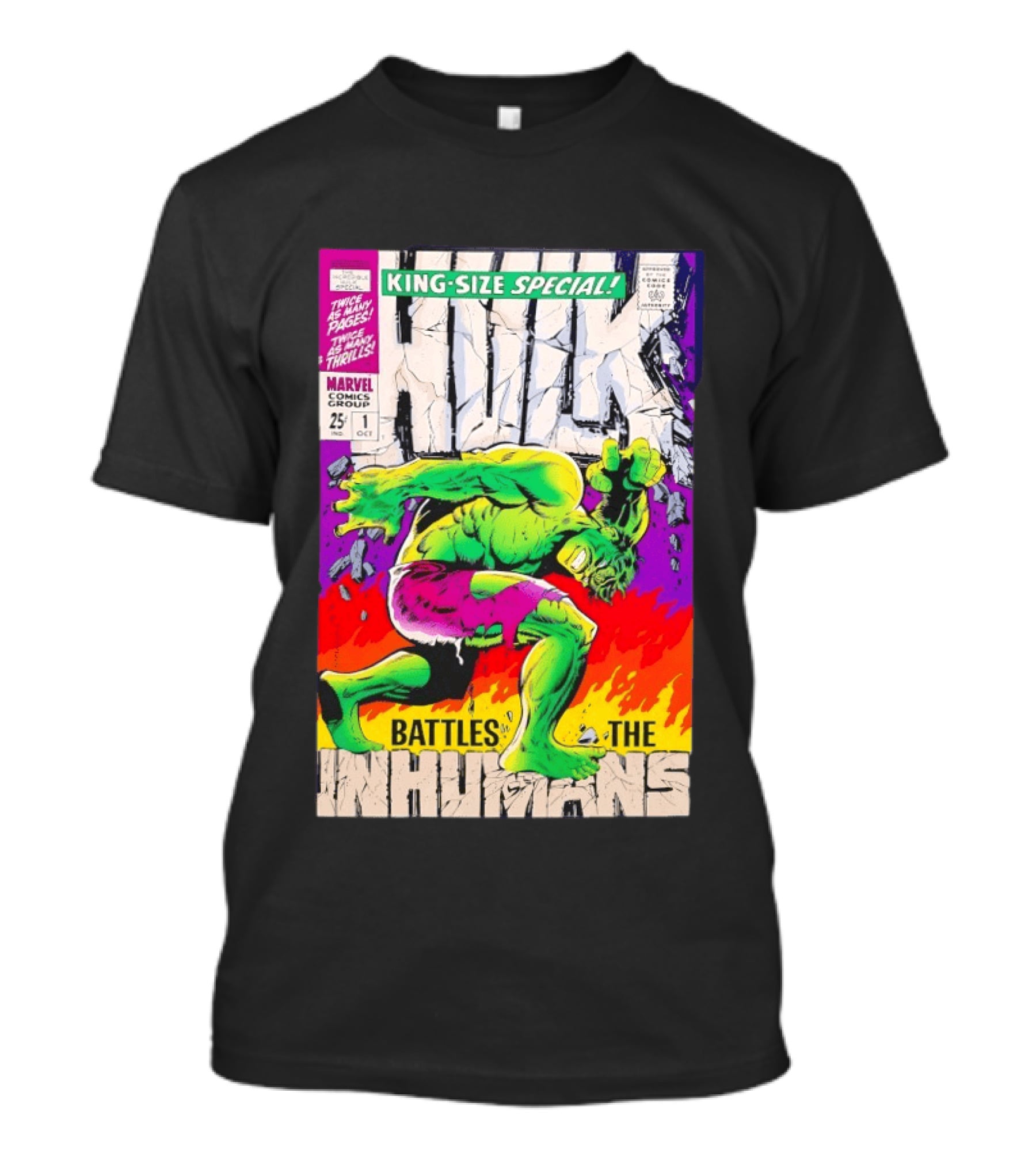 The Incredible Hulk King Size Special Battles The Inhumans Marvel Comics Group 1968 Cover T-Shirt