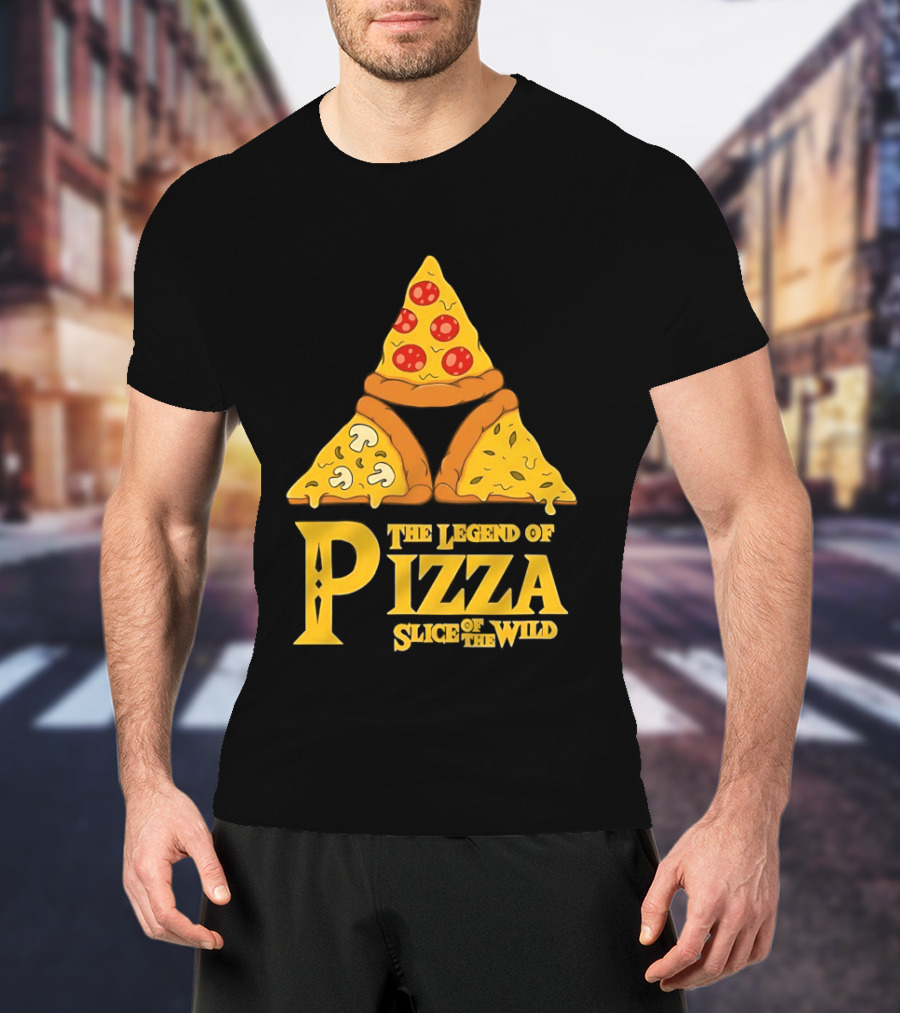 The Legend Of Pizza Slice Of The Wind Funny Gaming Parody Pizza Slices Adventure Mocking Iconic Gaming T-Shirt