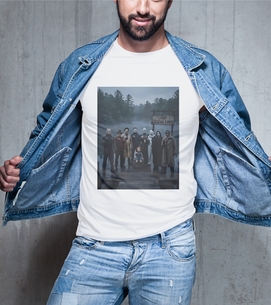 Chucky Horror Camp Crystal Lake Jason Freddy Michael Myers Scream T-Shirt