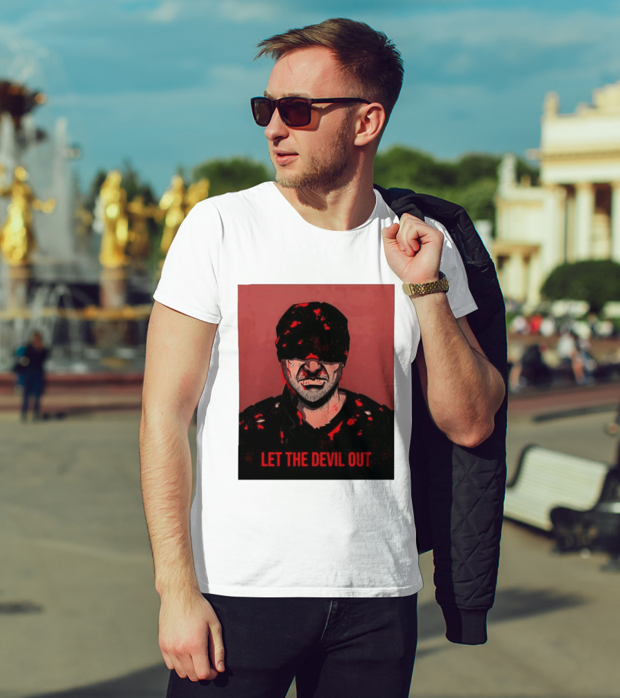 Daredevil Let The Devil Out Blindfolded Hero T-Shirt