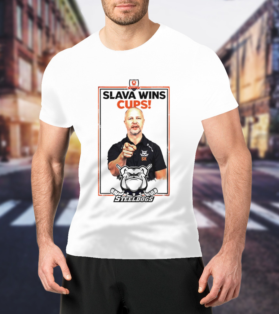 Sheffield Steeldogs Hockey Slava Wins Cups T-Shirt