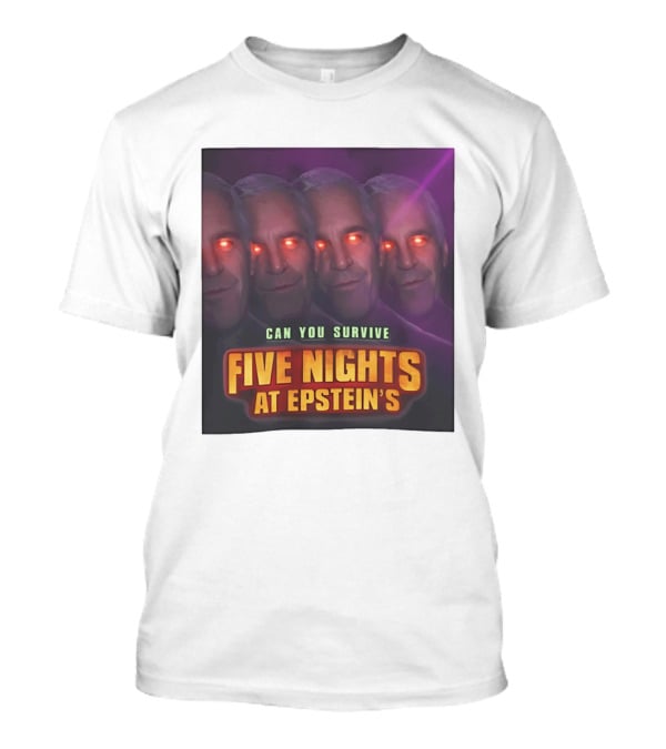 Five Nights At Epstein's Can You Survive Imagery With Glowing Eyes T-Shirt