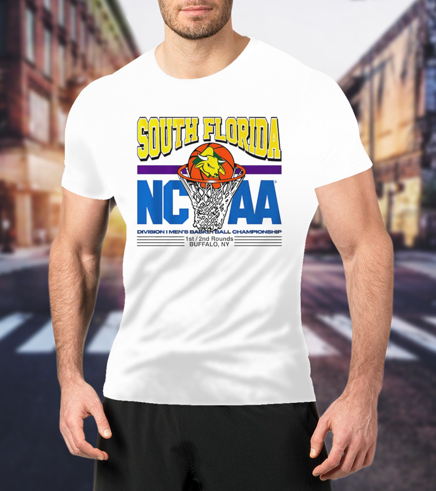 South Florida Bulls NCAA Division I Men's Basketball Championship 2026 Buffalo NY T-Shirt