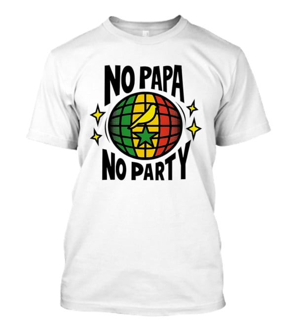 No Papa No Party Bird Star Globe Jamaican T-Shirt