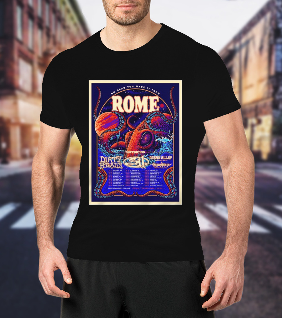 So Glad You Made It Tour 2026 Rome 311 Dirty Heads Ocean Alley Tour Clarkston MI T-Shirt