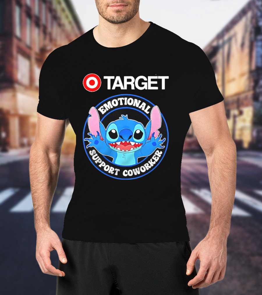 Target Happy Stitch Emotional Support Coworker T-Shirt