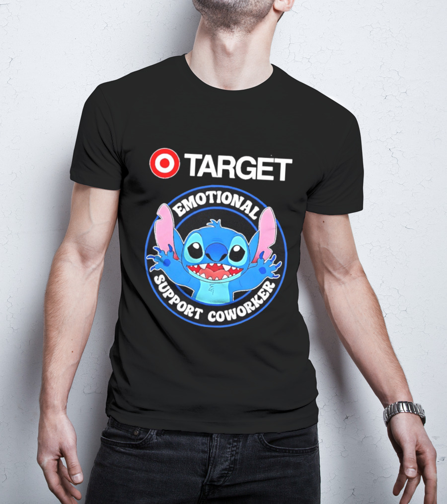 Target Happy Stitch Emotional Support Coworker T-Shirt