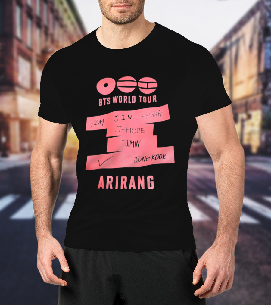 BTS World Tour 2026 Arirang Jimin Suga Jin J Hope Jungkook RM V T-Shirt