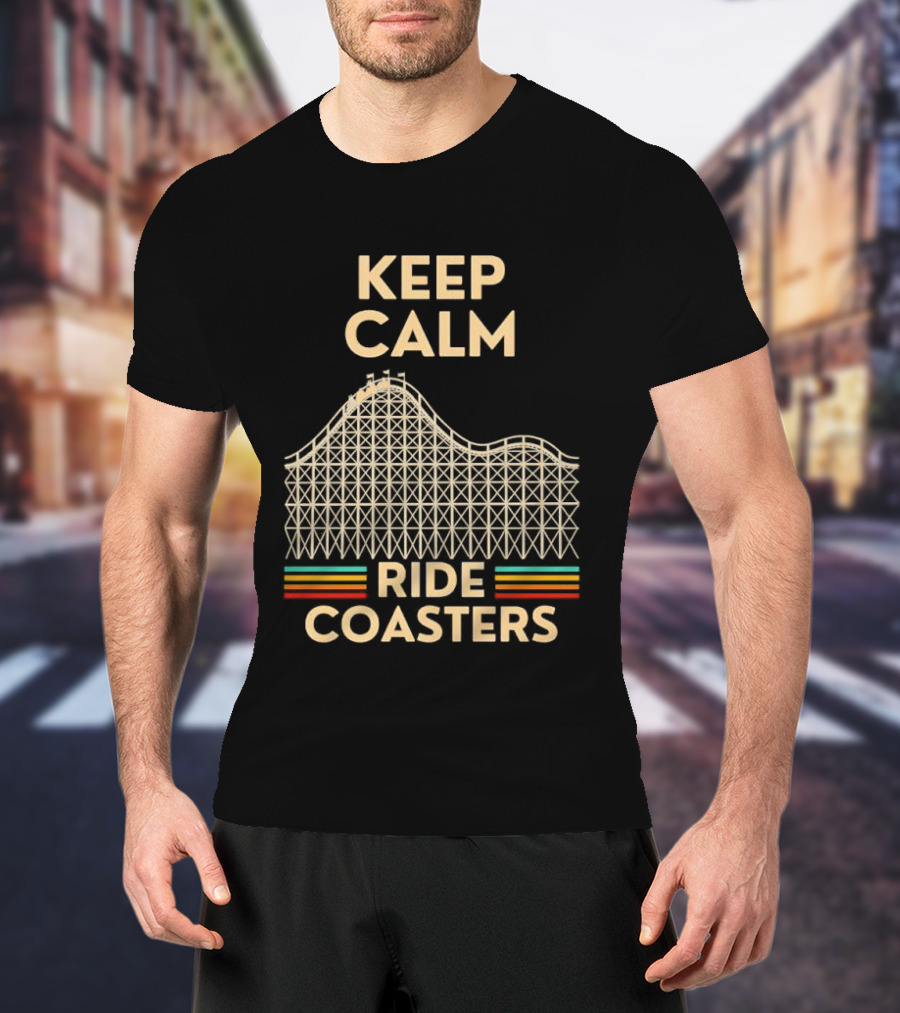 Keep Calm Ride S Retro Amusement Park T-Shirt