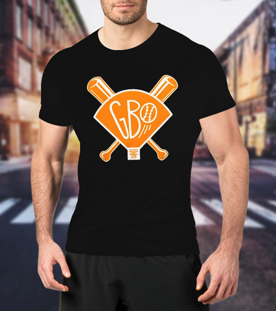 GBO Baseball Orange Crossed Bats University Of Tennessee Vols T-Shirt