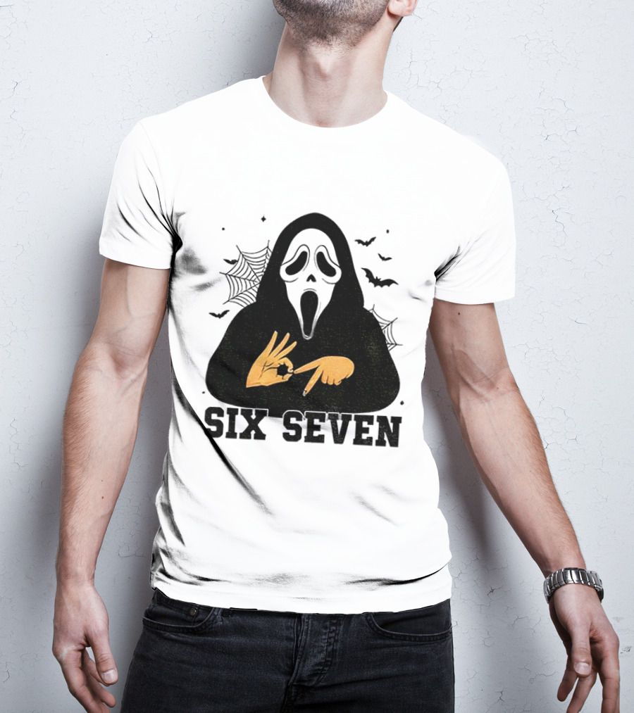 Ghostface Six Seven Halloween Bundle Bats And Webs T-Shirt