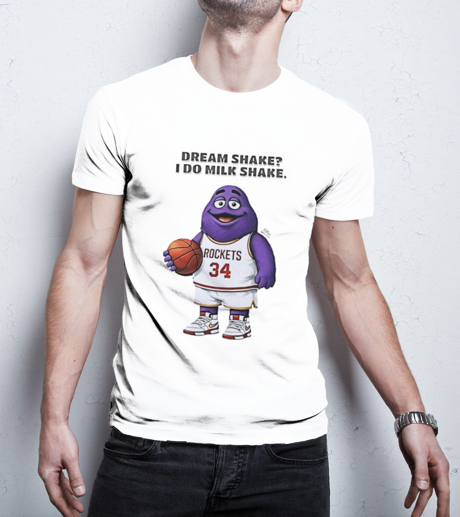Dream Shake Rockets Basketball 34 Milk Shake Grimace T-Shirt