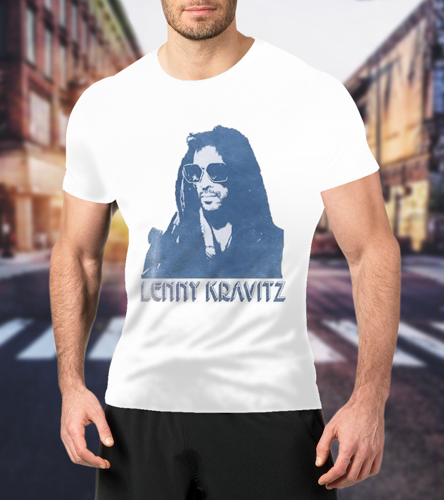 Lenny Kravitz Blue Sunglasses Las Vegas T-Shirt